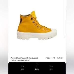 Yellow “Gold Dart” Converse